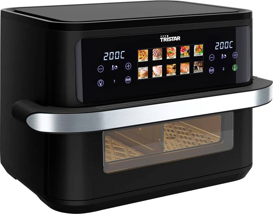 Фритюрниця Tristar FR-9078 10 л 2800 Вт без бісфенолу А, антипригарне покриття, чорний РК-дисплей, нержавіюча сталь
