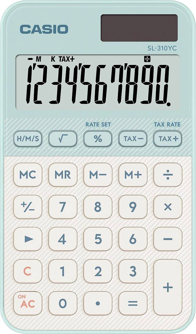 Кишеньковий калькулятор Casio neu світло-зеленого кольору (Ш x В x Г) 70 x 8,6 x 120 мм