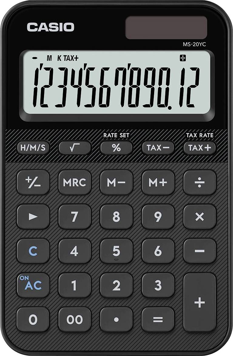 Настільний калькулятор Casio neu, чорний (Д x Ш x В) 149,5 x 101 x 18 мм
