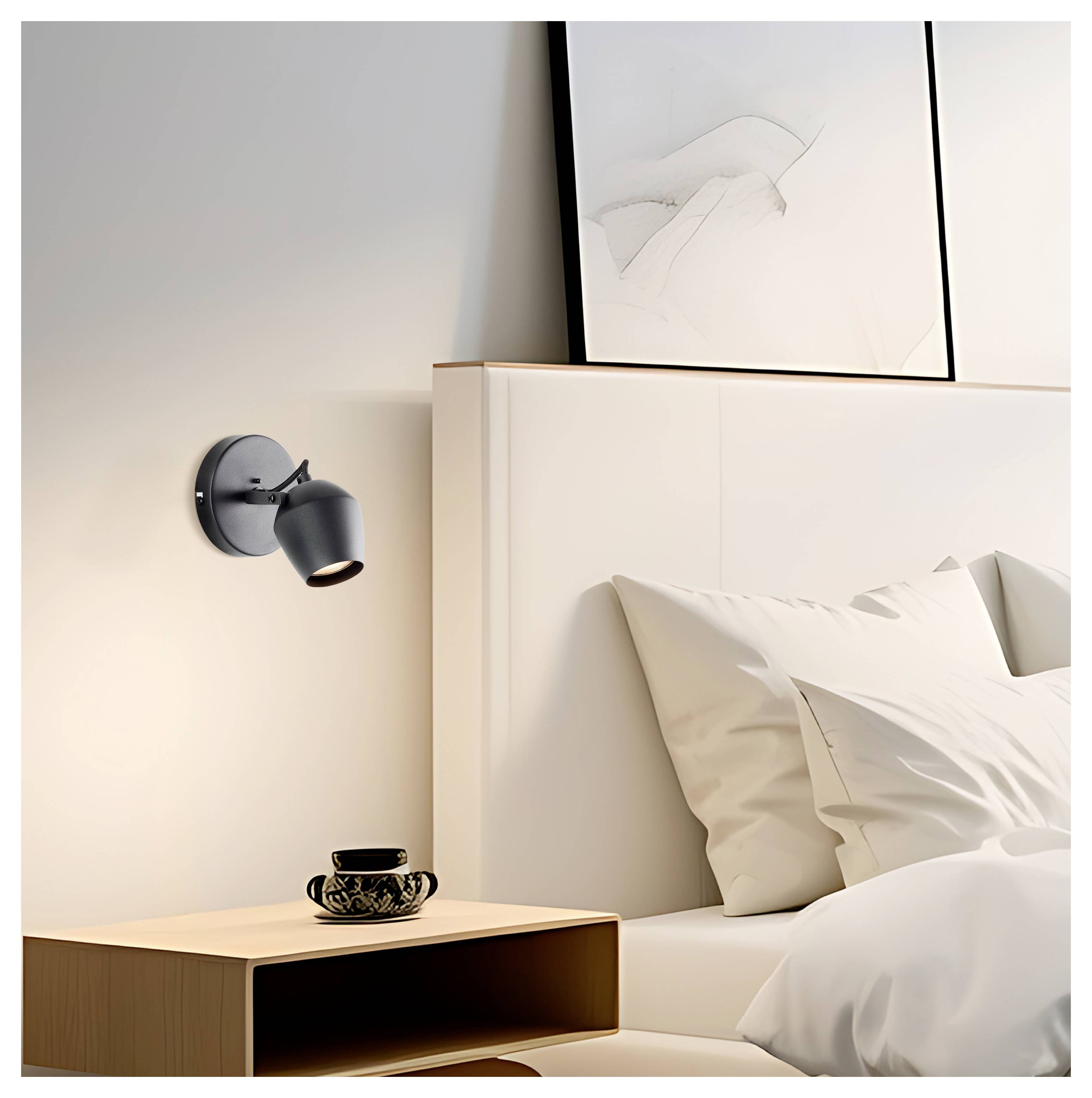 Настінний світильник Brilliant Wandspot 12 см G06710/86 чорний