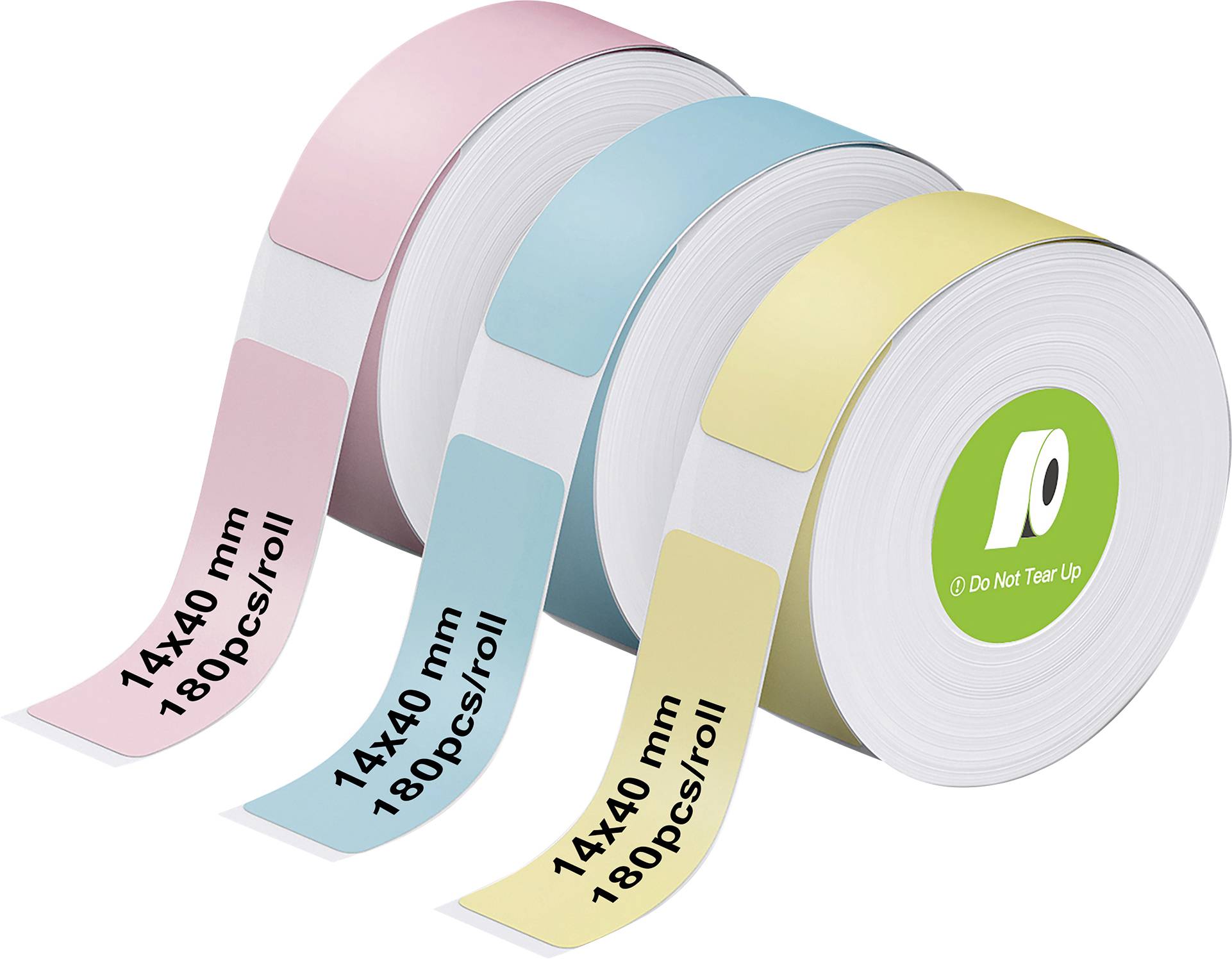 Етикетки для принтерів етикеток Olympia 6314 40х14 мм Універсальна етикетка синя, рожева, жовта