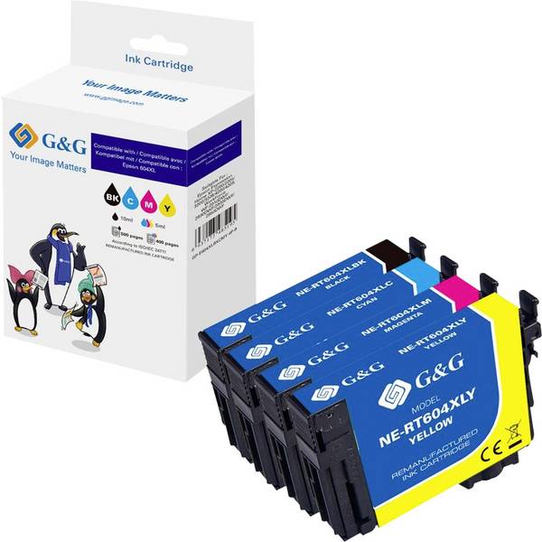 atrament G&G GP-E604XLBKCMY-4P-R, 4 szt.