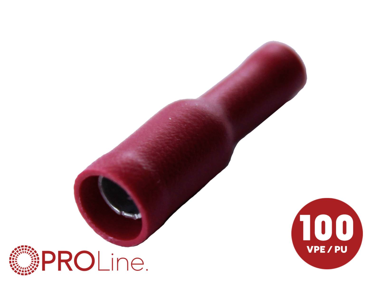 ACV 340035-1-0-p Втулка для круглого штекерного разъема с полной изоляцией, красная, 1 шт.