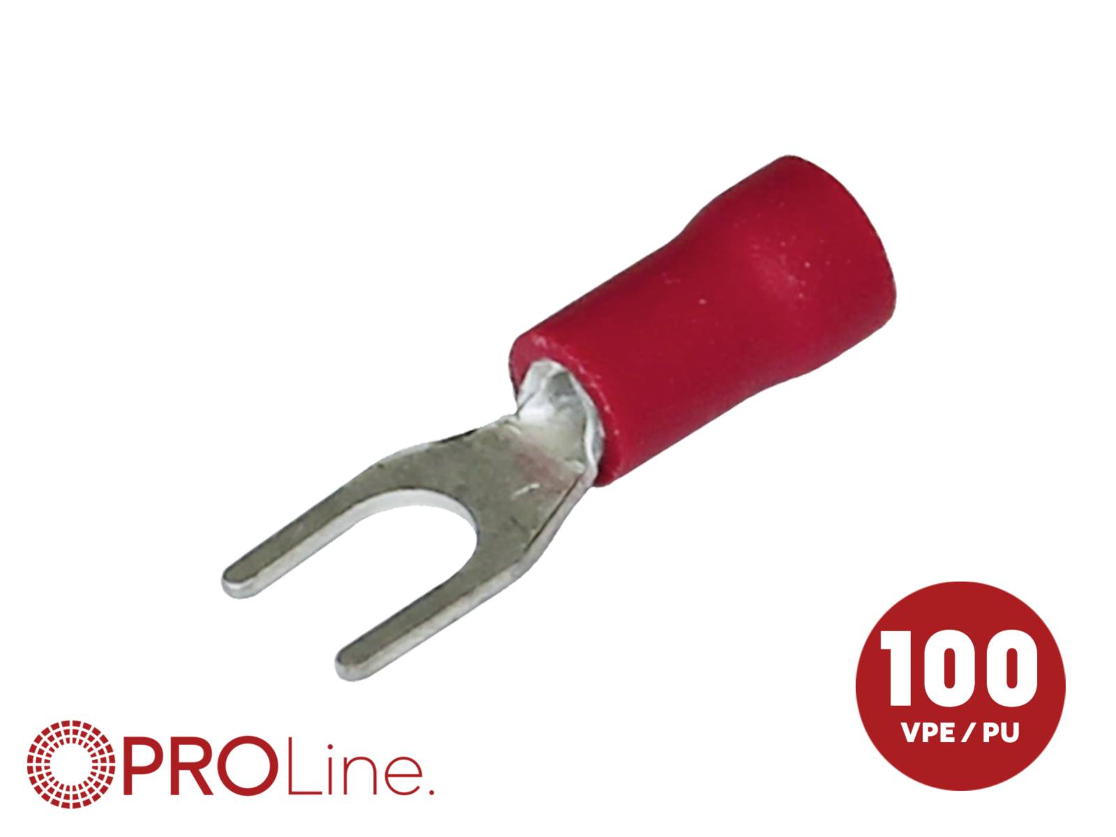 ACV 344340-1-0-p Плоский з'єднувач Діаметр отвору = 4,4 мм з частковою ізоляцією червоний 1 шт.