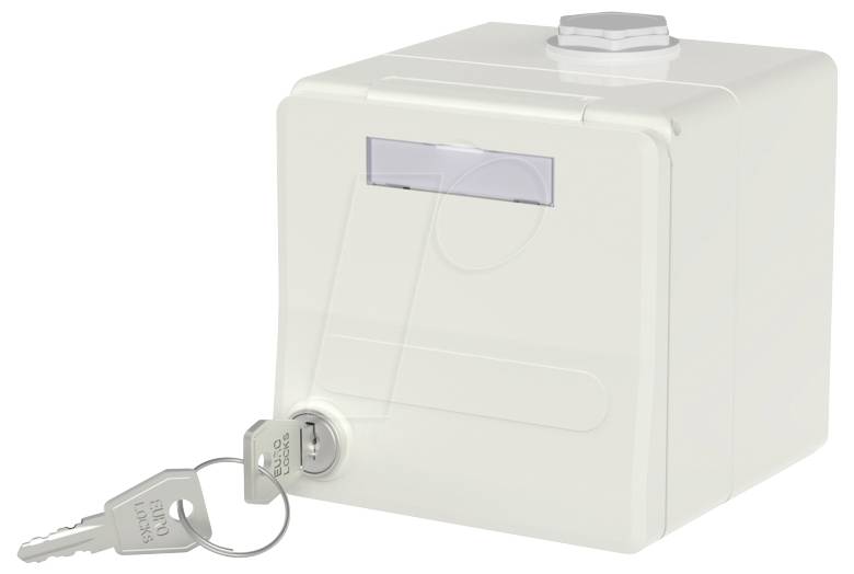 Корпус Metz Connect IP44 Modul-Aufputz-Gehäuse with Klappdeckel und Schloss 1309470002KI, поверхневий монтаж