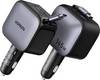 UGREEN Nexode EC604 145W Car Charger Ładowarka samochodowa 145 W 3x USB-C®, 1x USB-A QC 4+, Power Delivery 3.0 szary samochód osobowy, samochód ciężarowy chowany kabel USB-C®
