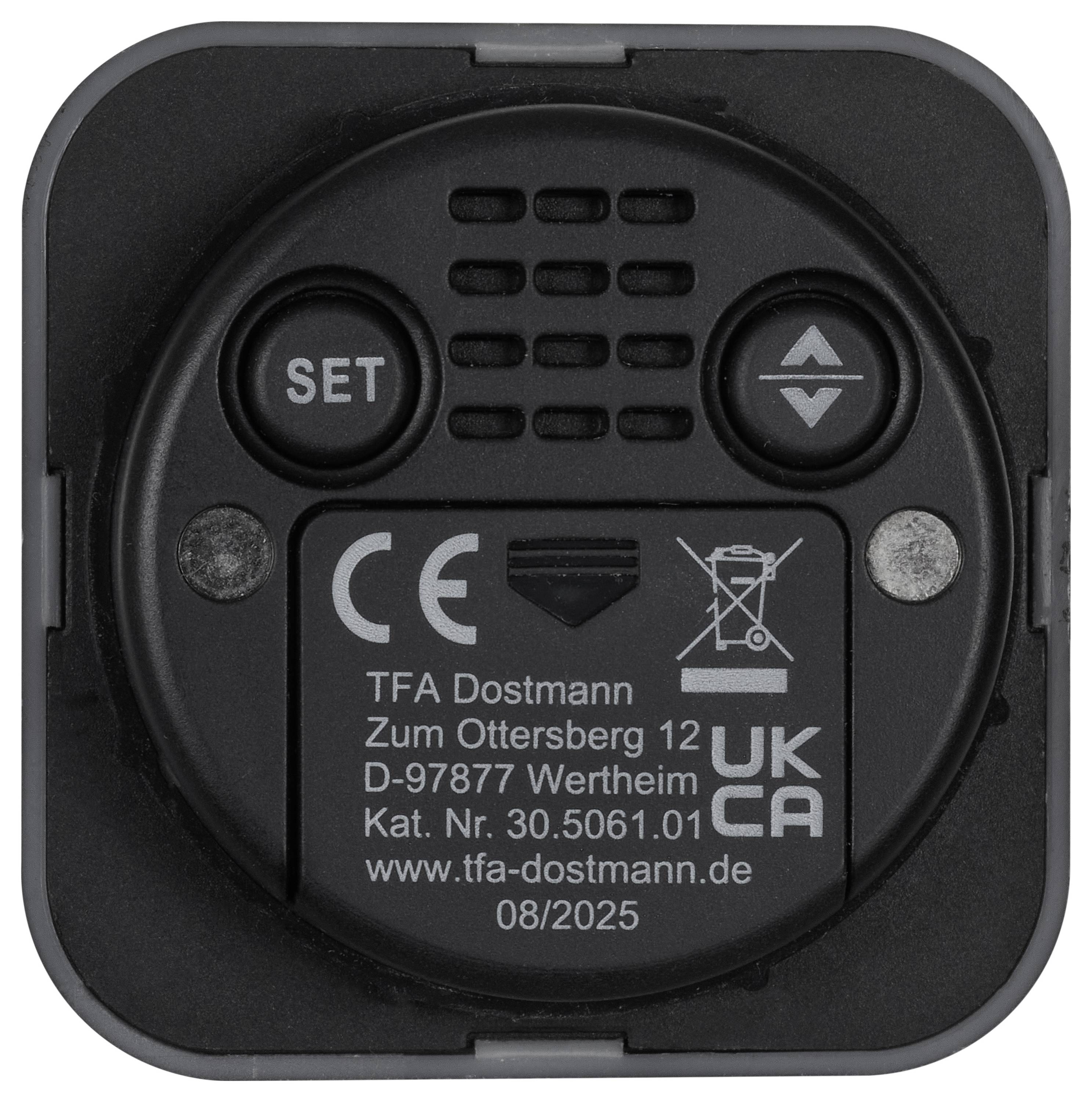 TFA Dostmann Digitales Thermo-Hygrometer zum Einbau Термогігрометр чорний 30.5061.01