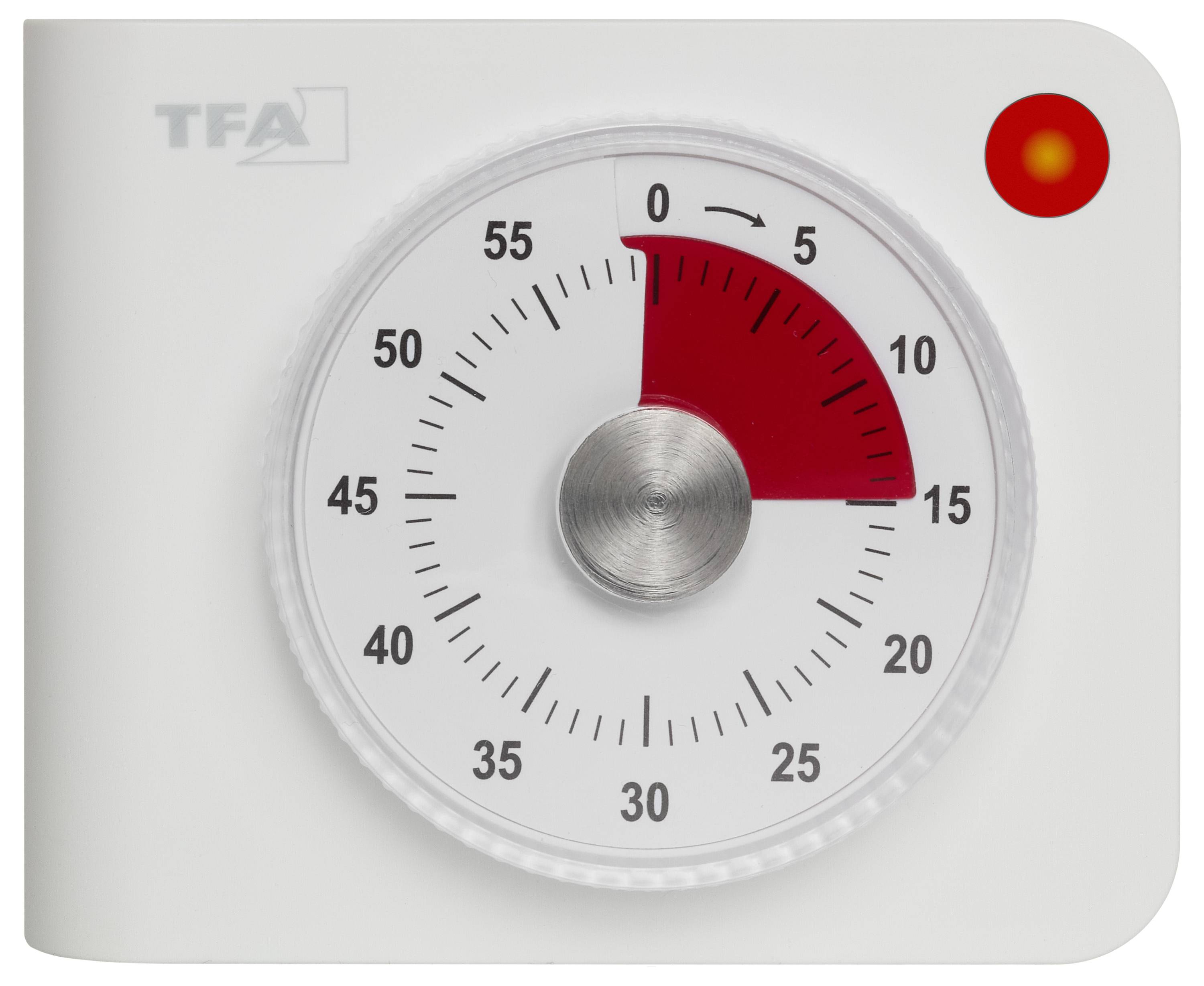 Таймер TFA Dostmann Elektronischer Analog Timer білий