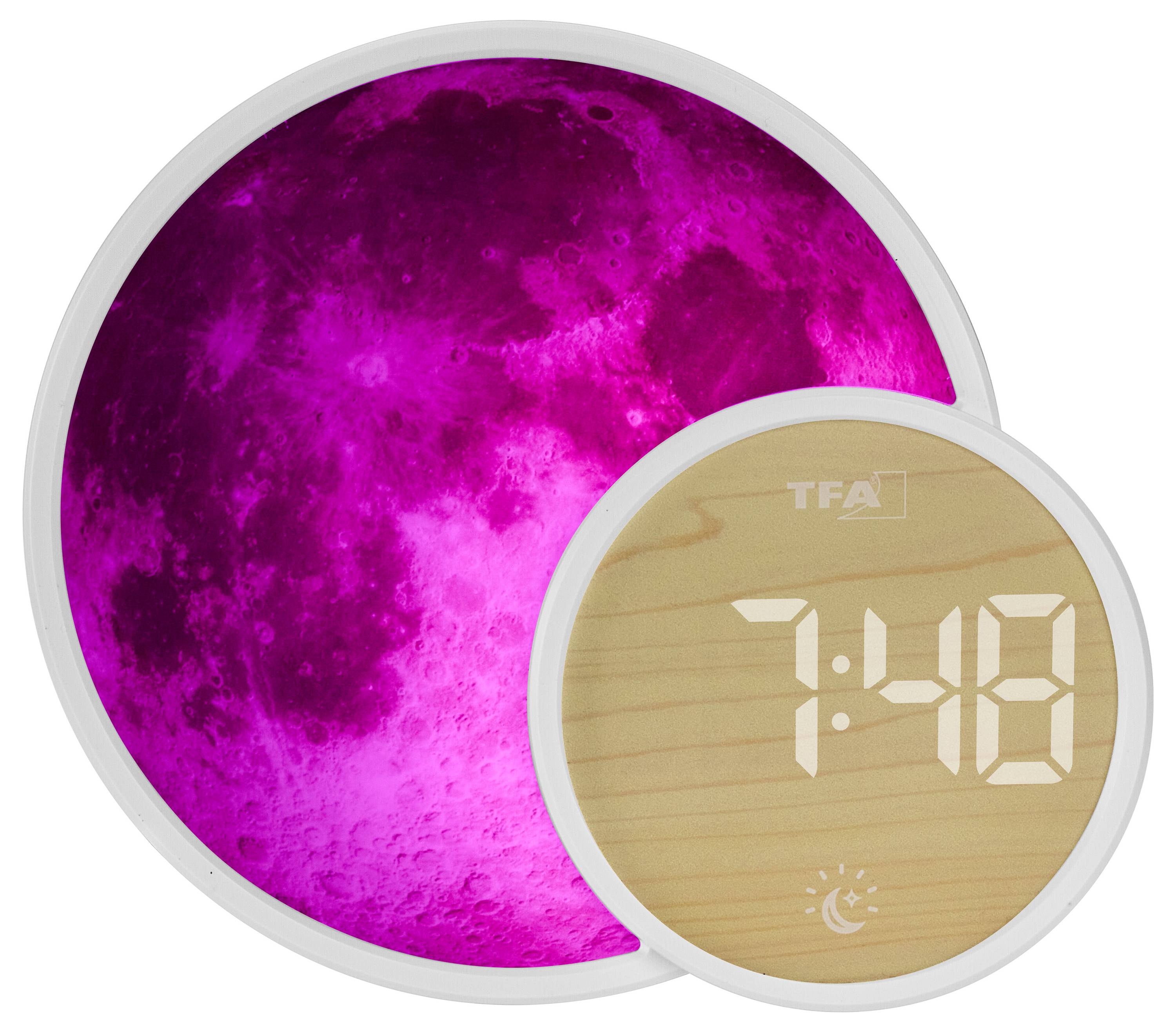 Будильник TFA Dostmann Lichtwecker зі Stimmungslicht SOLUNA MINI 60.2050.02, білий