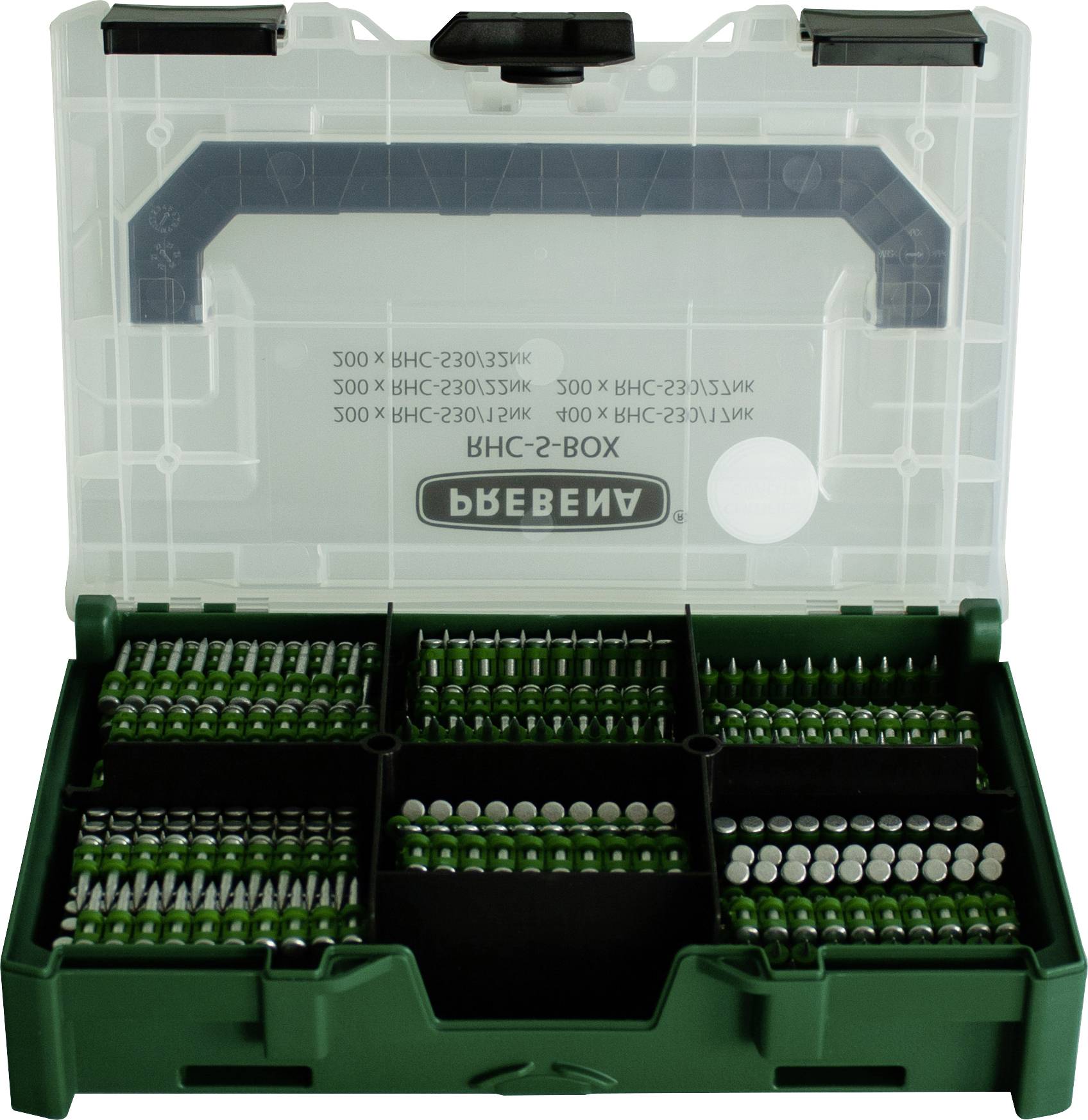 Prebena RHC-S-BOX Дюбелі для бетону зі сталі Довжина виробу 15 мм, 17 мм, 22 мм, 27 мм, 32 мм 1200 шт.