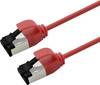 kabel LAN Roline 21.15.3220, 1 szt., RJ45, CAT 8.1, U/FTP, 0.15 m, czerwony