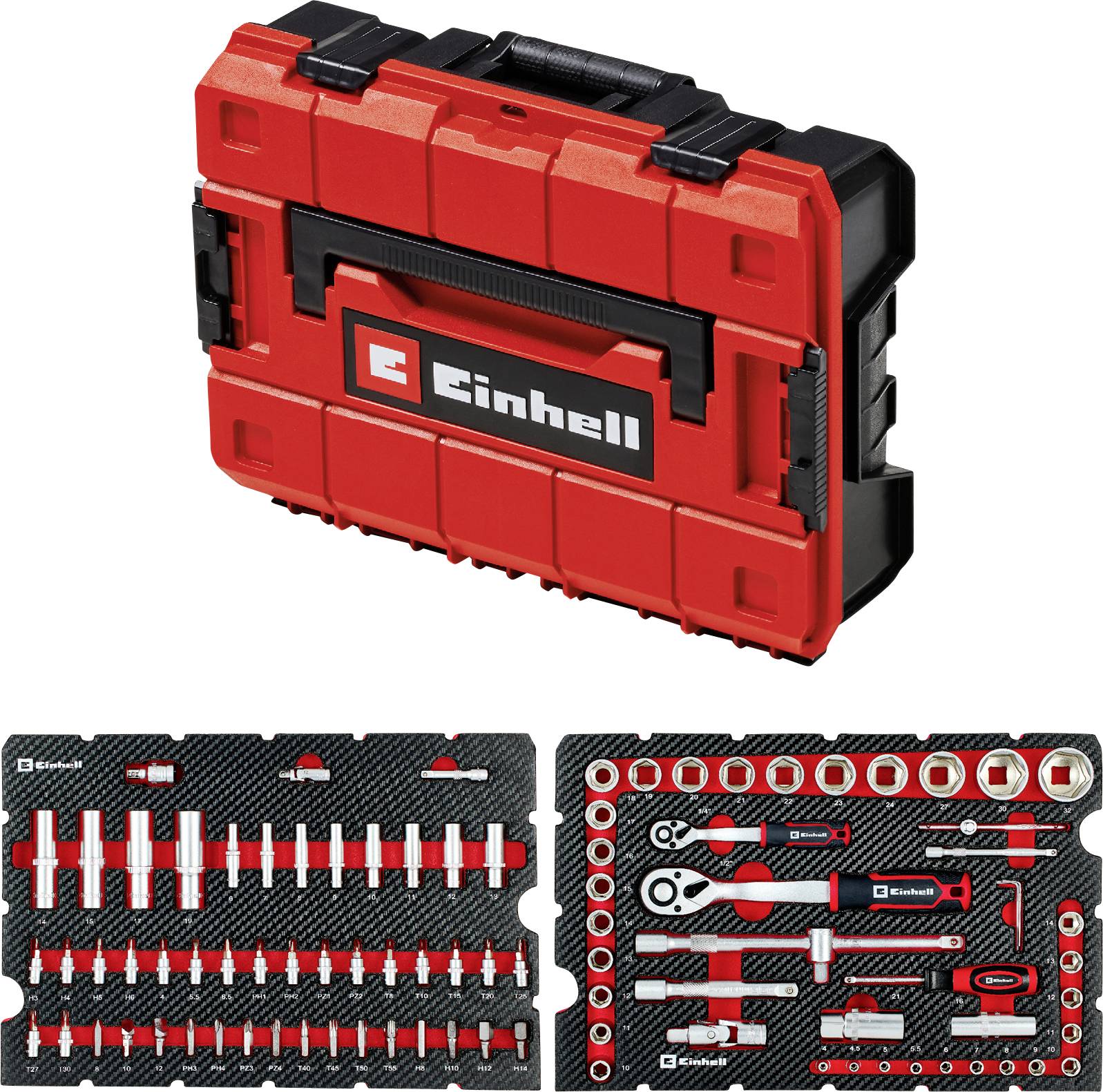 Einhell 92-tlg. Чохол для інструментів з аксесуарами. Werkzeugkoffer Werkstatt 370514