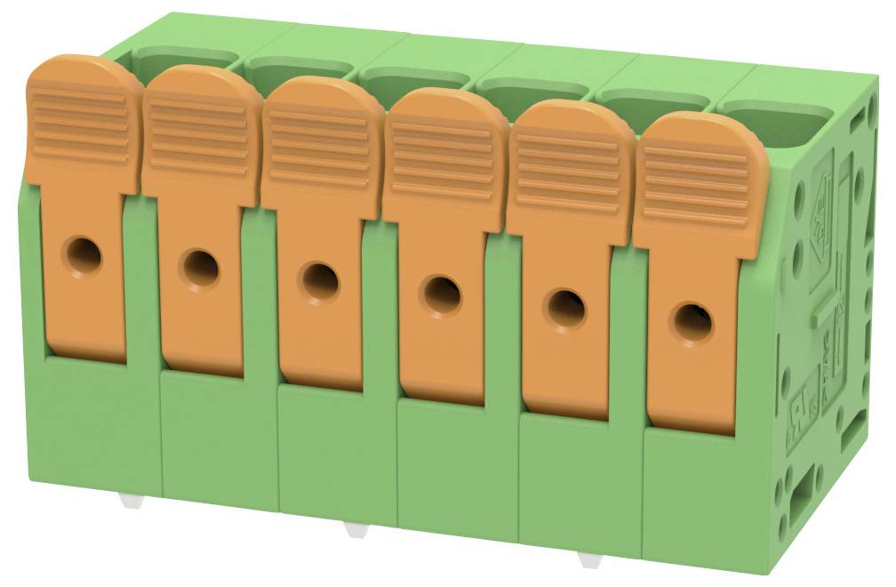 Клемна колодка Degson DG2206V-7.5-DA-06P-14-100Z(H), PIN: 6, 1000 В, 41 А, 1 шт.