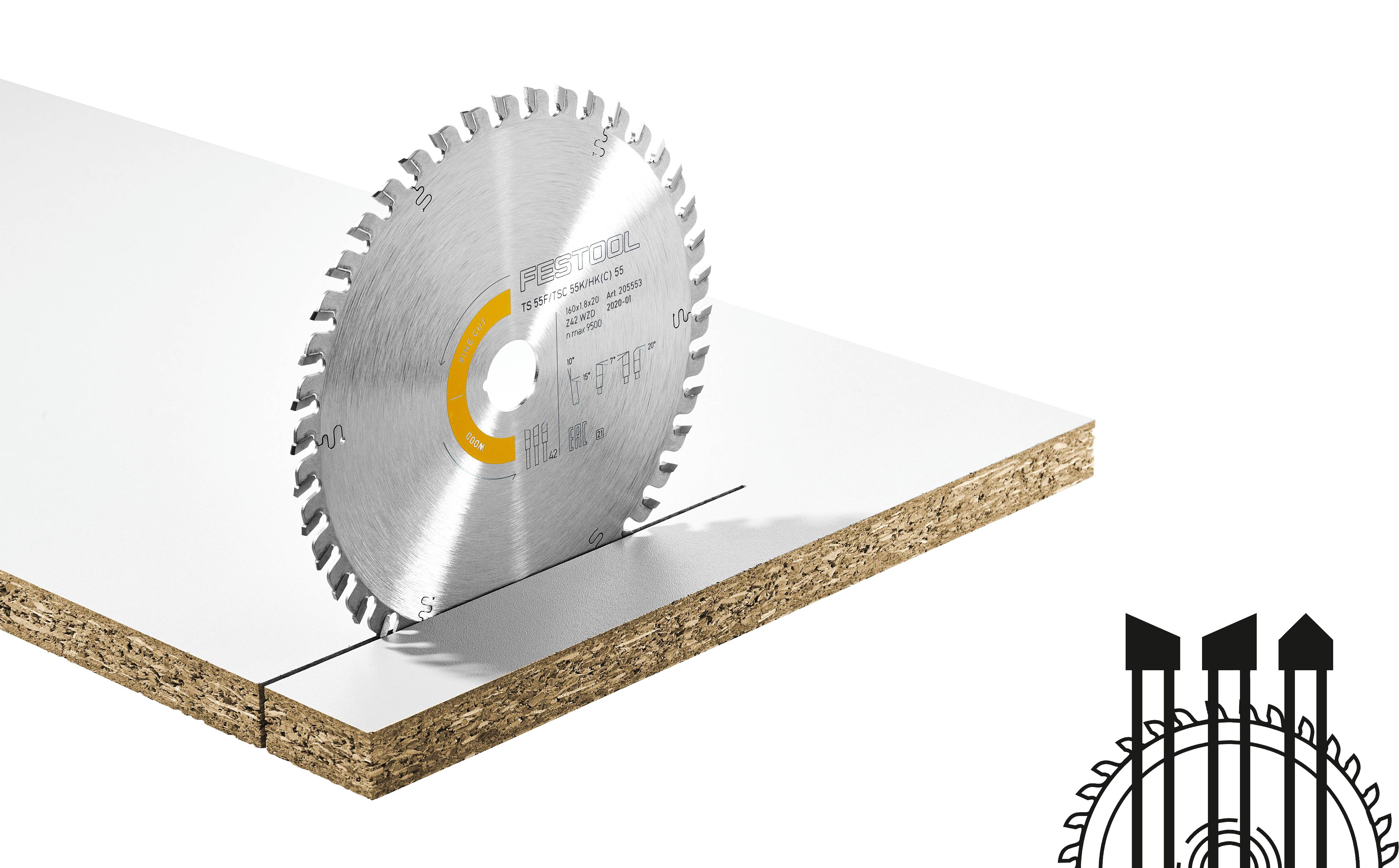 Диск відрізний Festool HW 160x1,8x20 WD42 160x20x1,20 мм 1 шт.