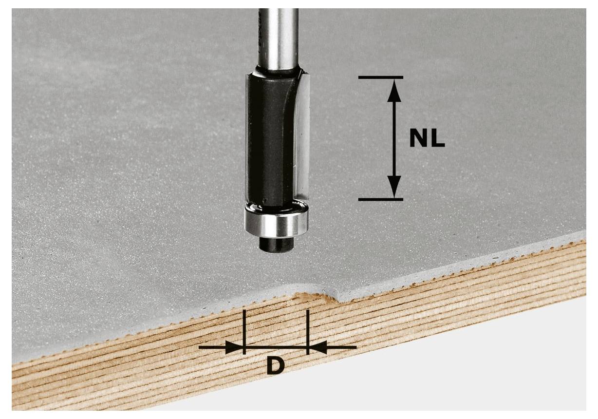 Фігурний різець Festool 491027 Довжина 65 мм Діаметр виробу 12,70 мм Робоча довжина 25 мм Діаметр свердла 8 мм