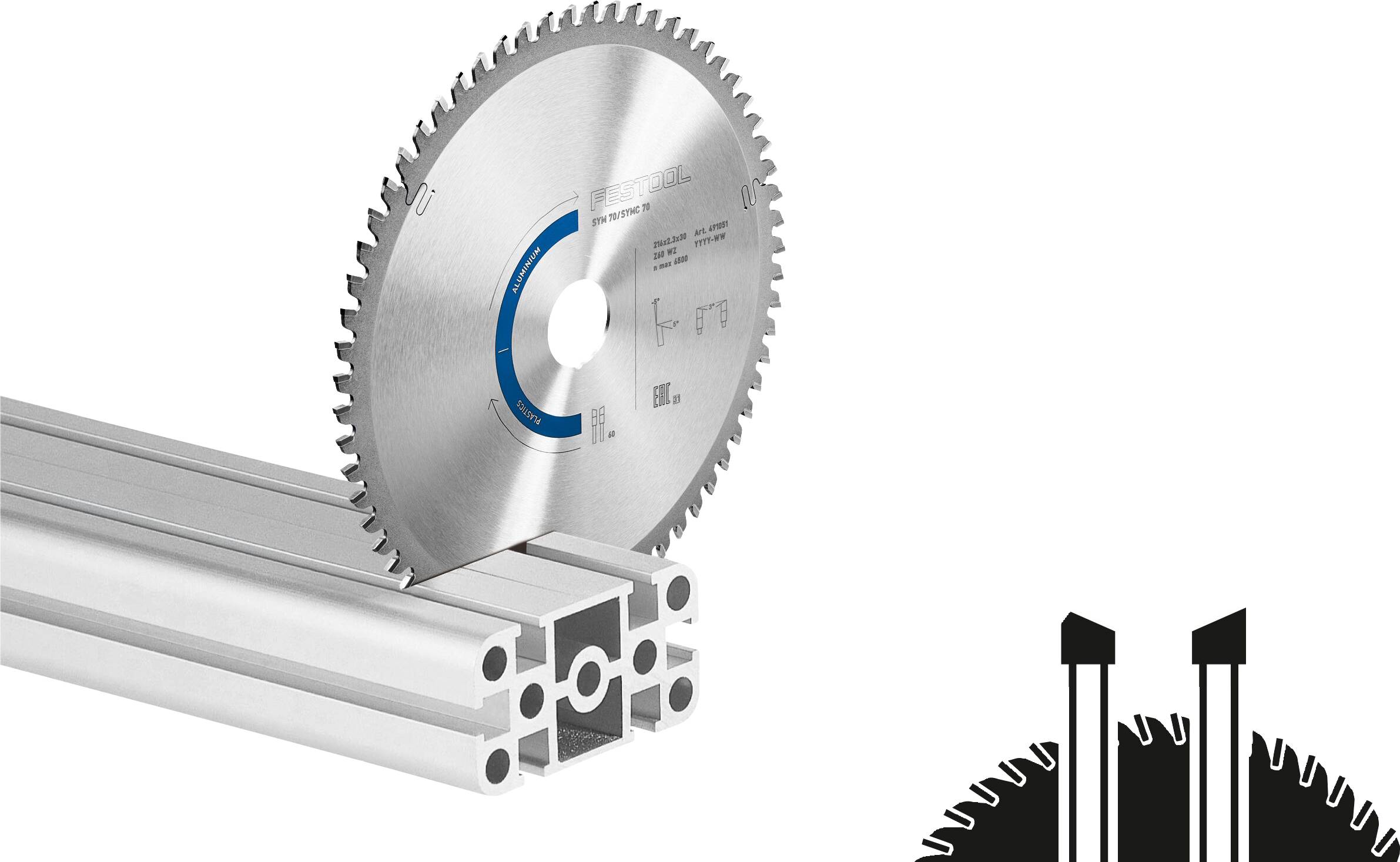 Відрізний диск Festool HW 216x2,3x30 W60 216 x 30 x 1,80 мм 1 шт.