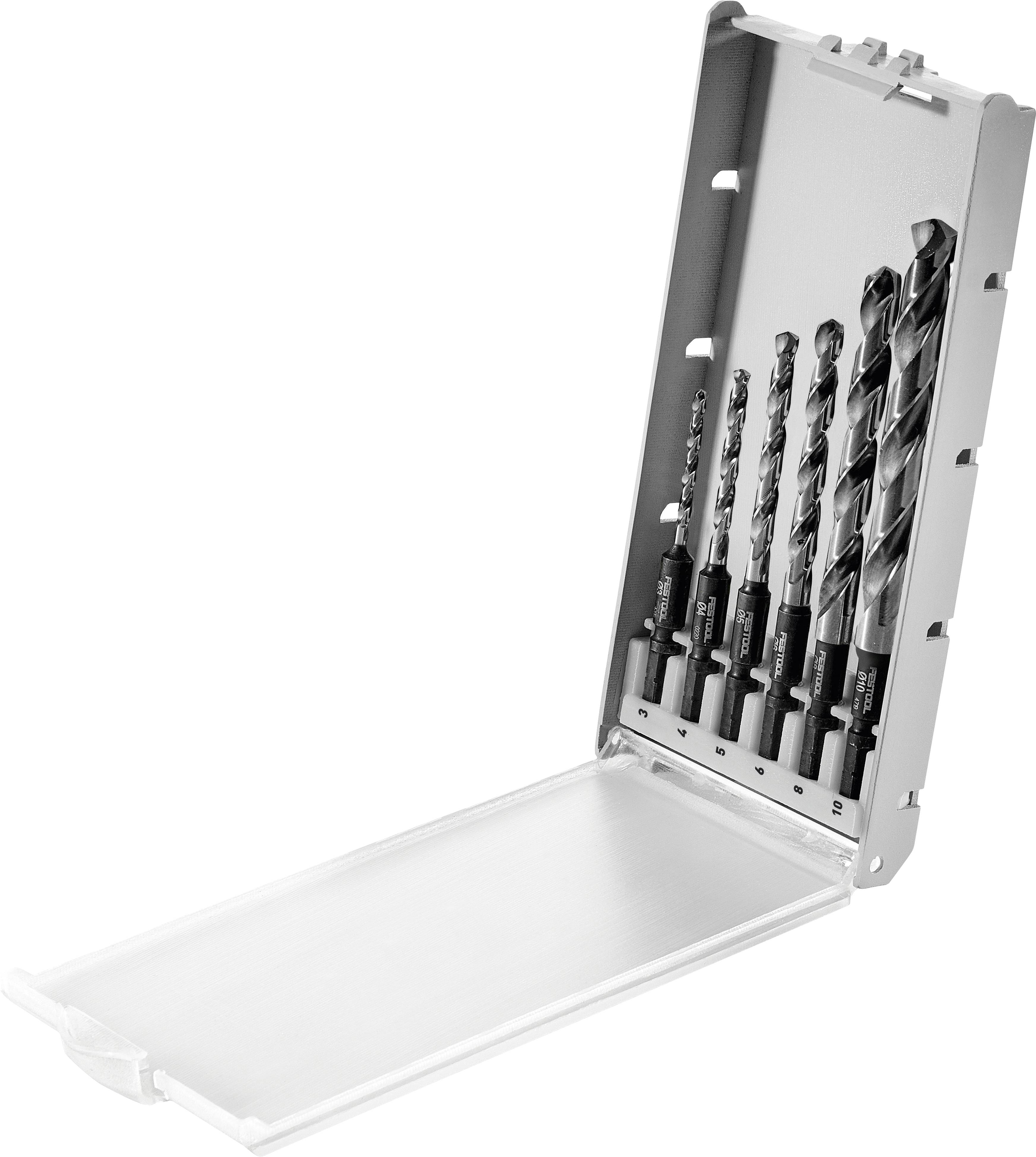 Festool 577402 BKS SYS3 D3-10 HSS CE Набір свердел 3 мм, 4 мм, 5 мм, 6 мм, 8 мм, 10 мм