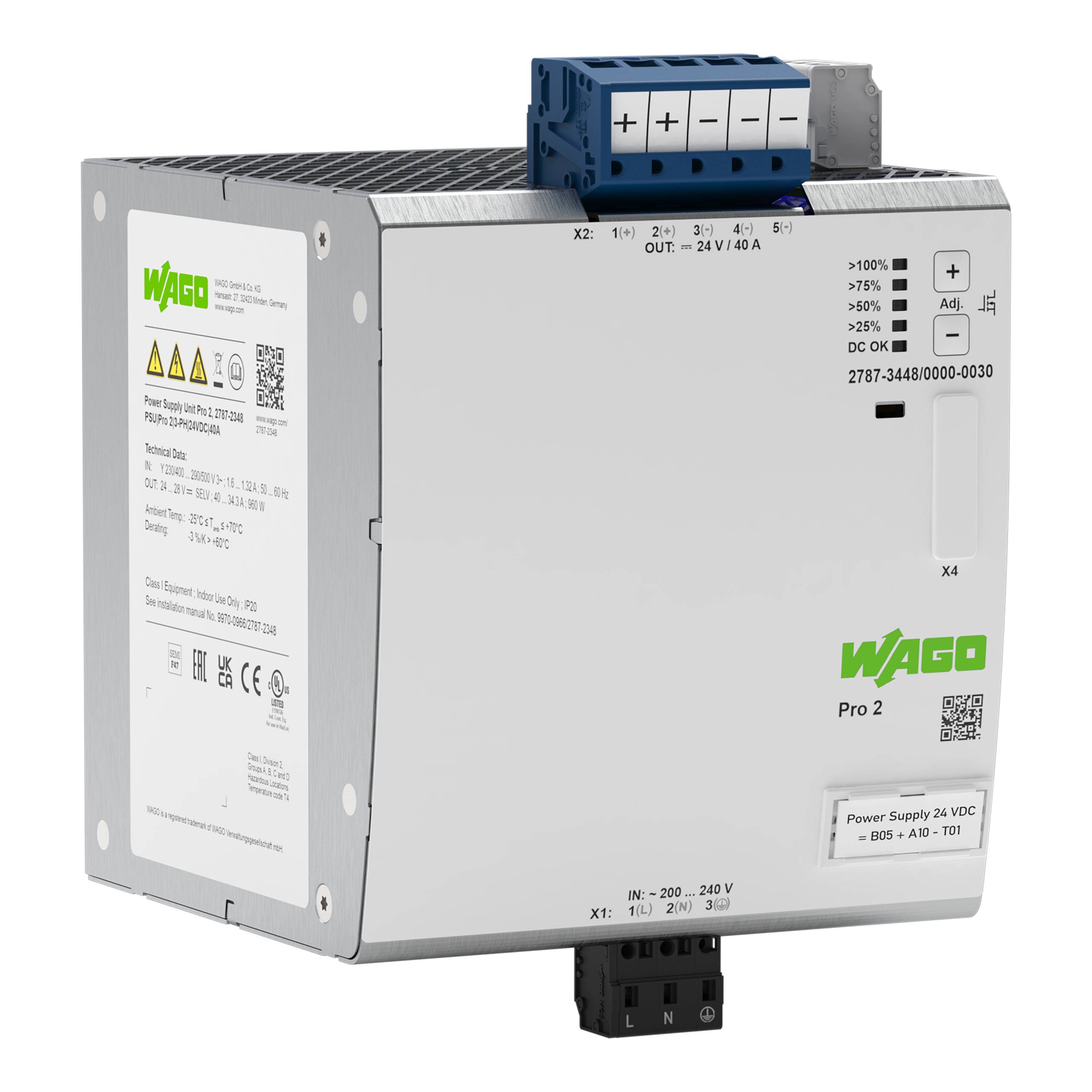 WAGO 2787-3448/000-030 zasilanie elektryczne Opis 1 szt.-0