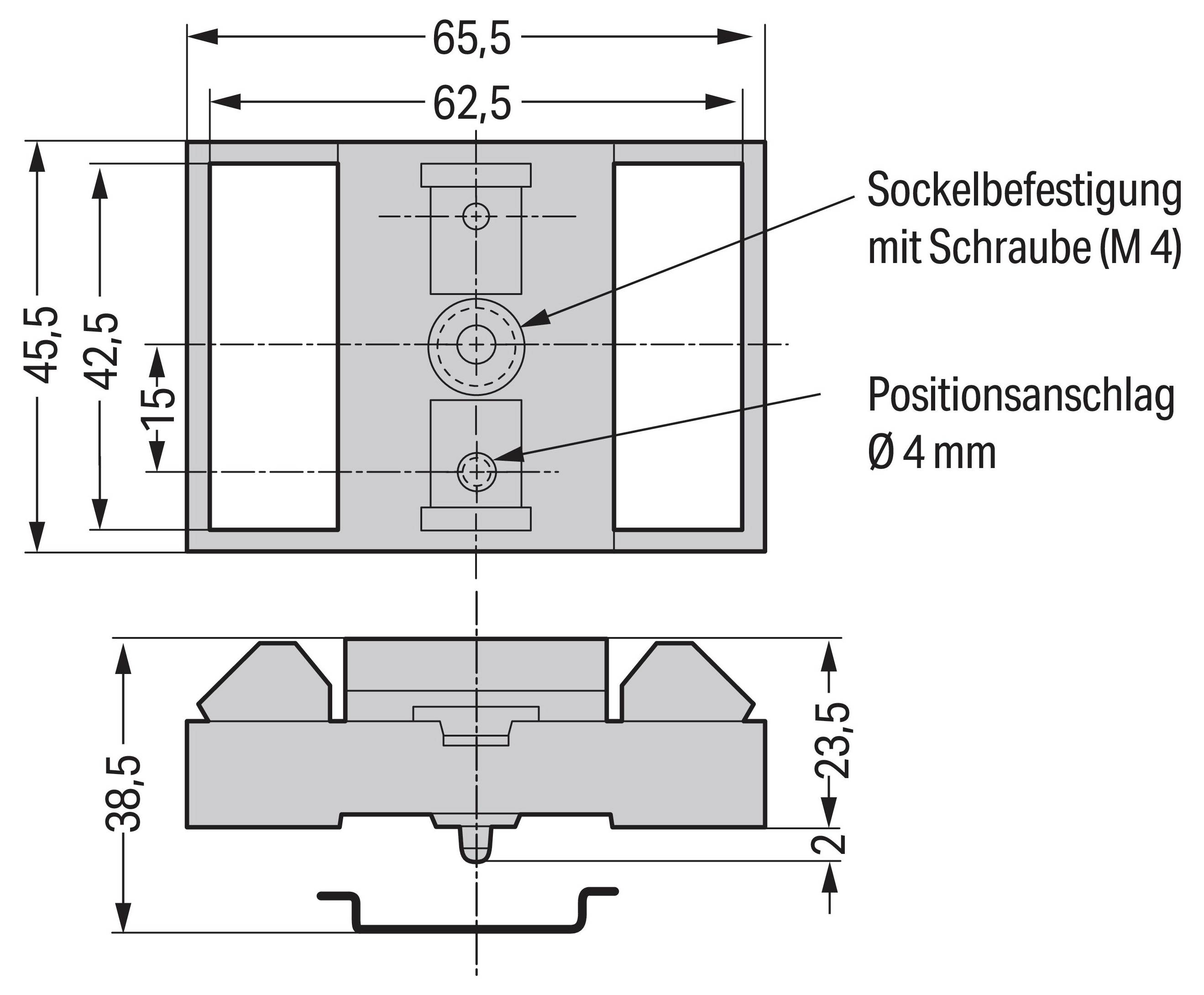 WAGO 288-001 Podstawa montażowa szara WAGO 288-001 Cokół 50 szt.-1
