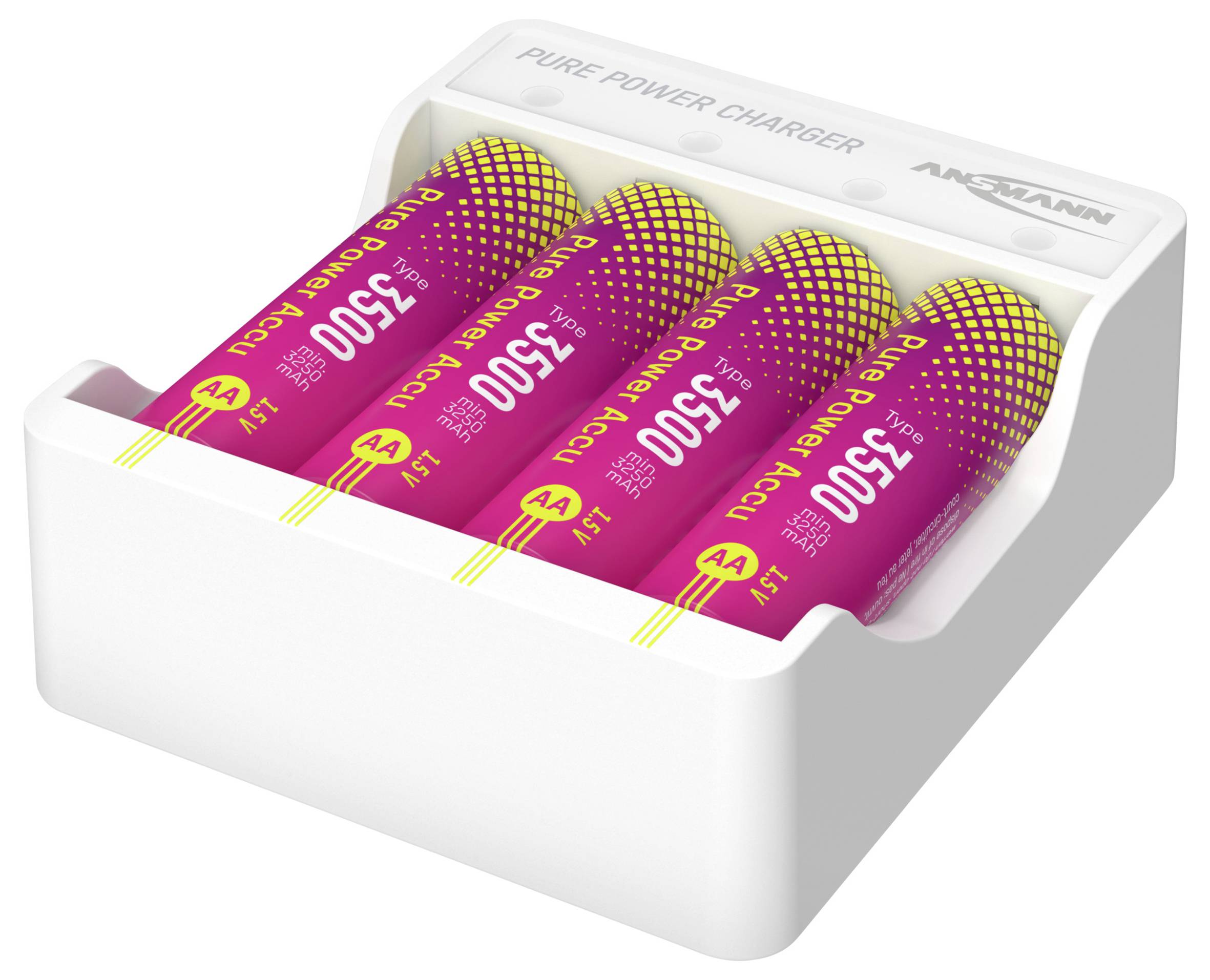 Akumulator AA/R06 Ansmann Pure Power Set 4× Mignon AA Akkus und Lademodul 1001-0183, NiMH, 3250 mAh, 1.5 V, 1 szt.-1