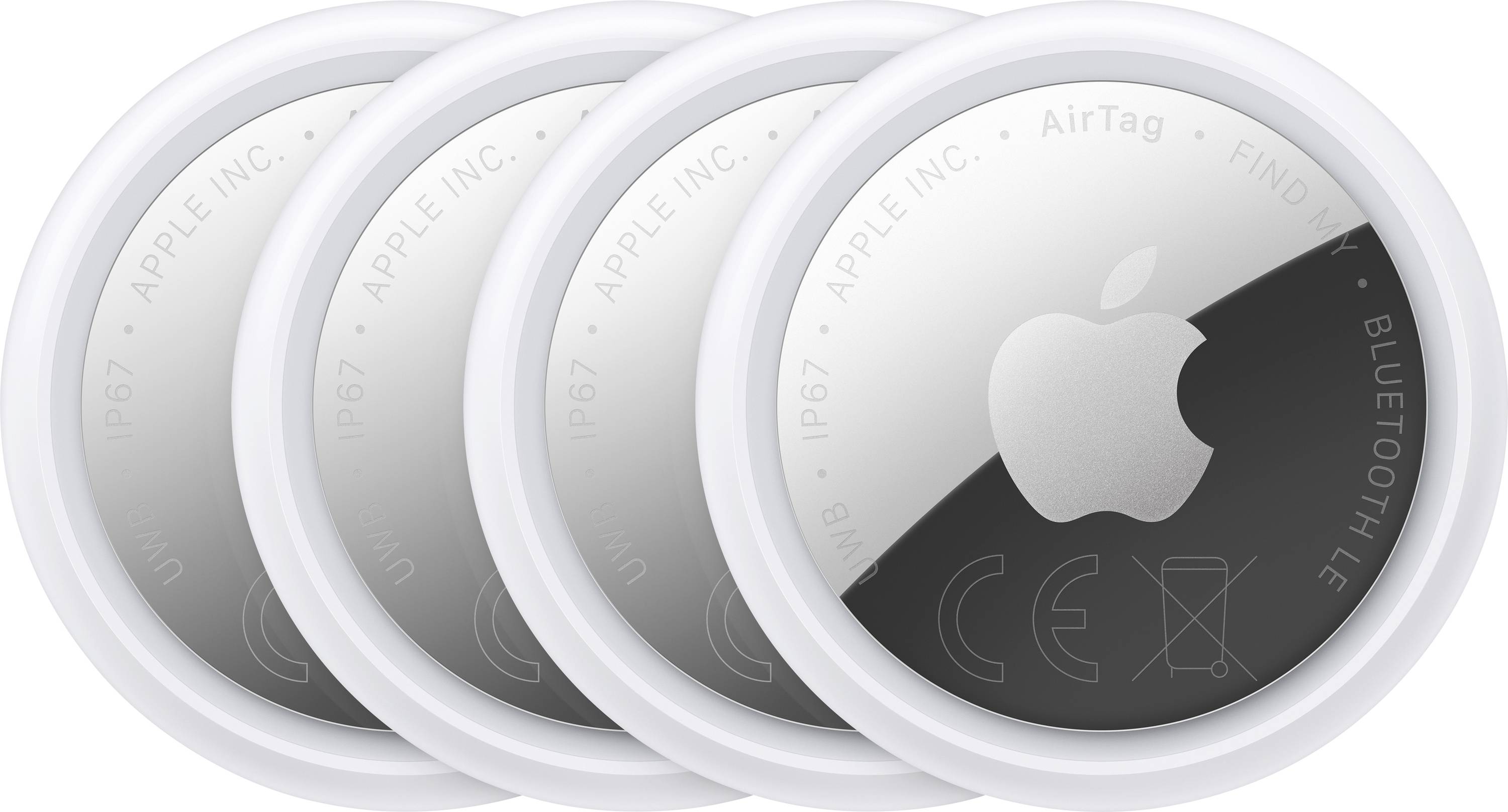 Apple AirTag (2. Generation) білий і сріблястий 4 шт.