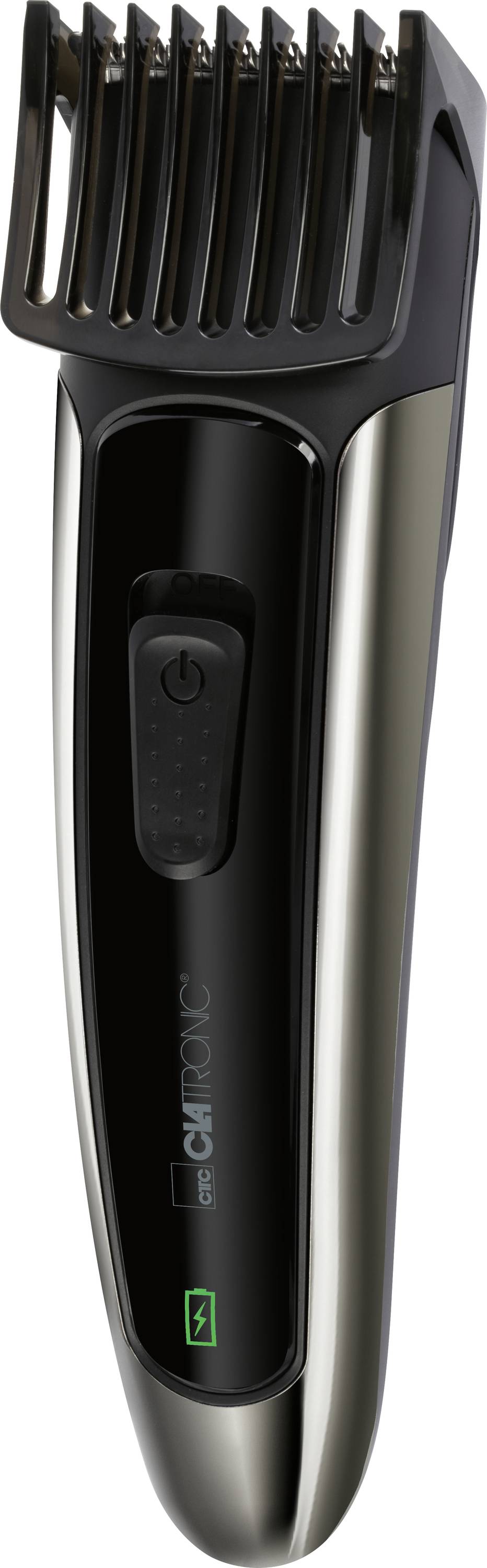 Тример для бороди Clatronic HSM/R 3827 chrome-schwarz USB-C Чорний, Срібний