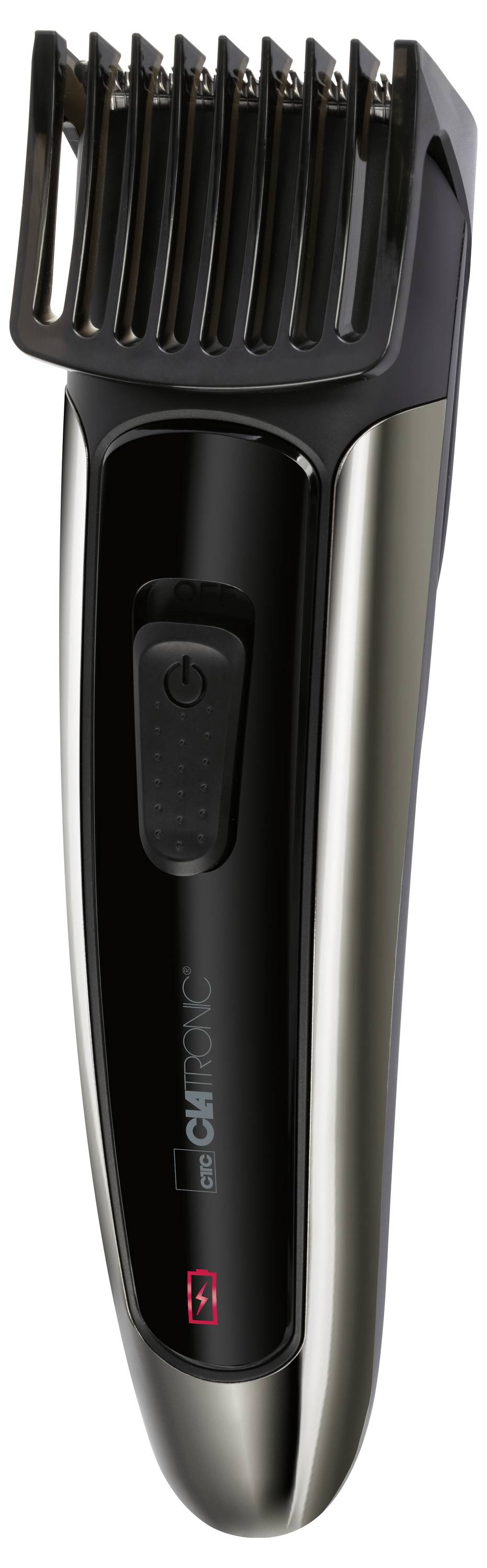 Тример для бороди Clatronic HSM/R 3827 chrome-schwarz USB-C Чорний, Срібний