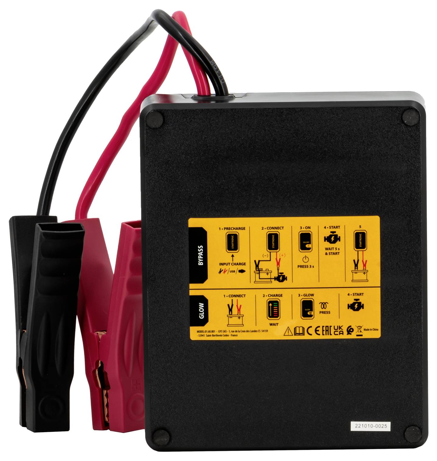 Пусковик, підсилювач зарядної напруги GYS STARTRONIC 800, 800 A, 5 Ah, 90 Ah