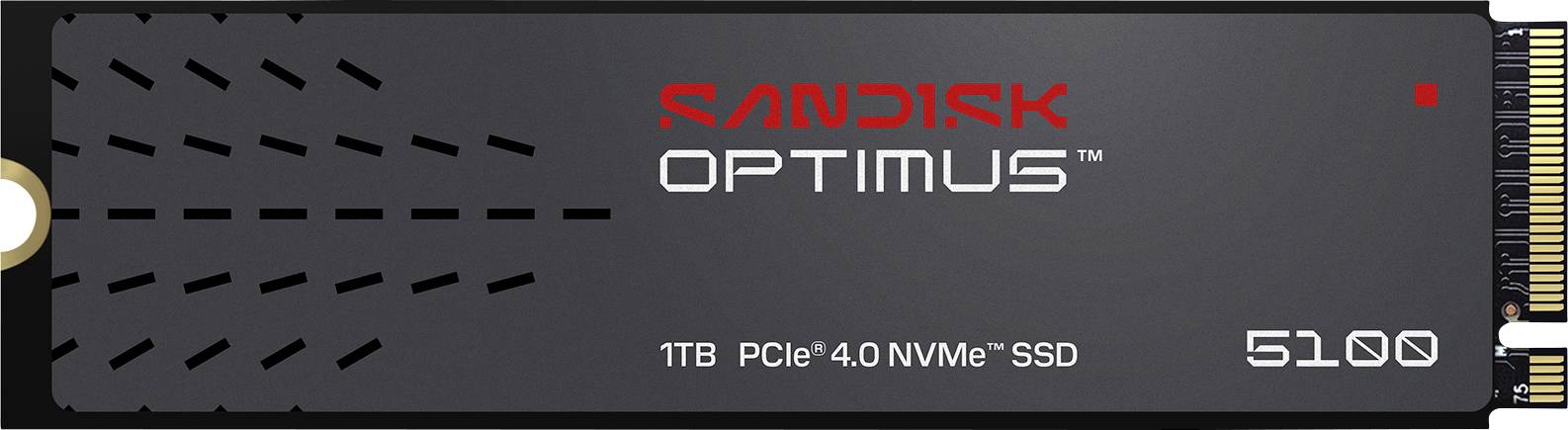 SSD oznaczony jako "SanDisk Optimus 5100", 1TB PCIe 4.0 NVMe.