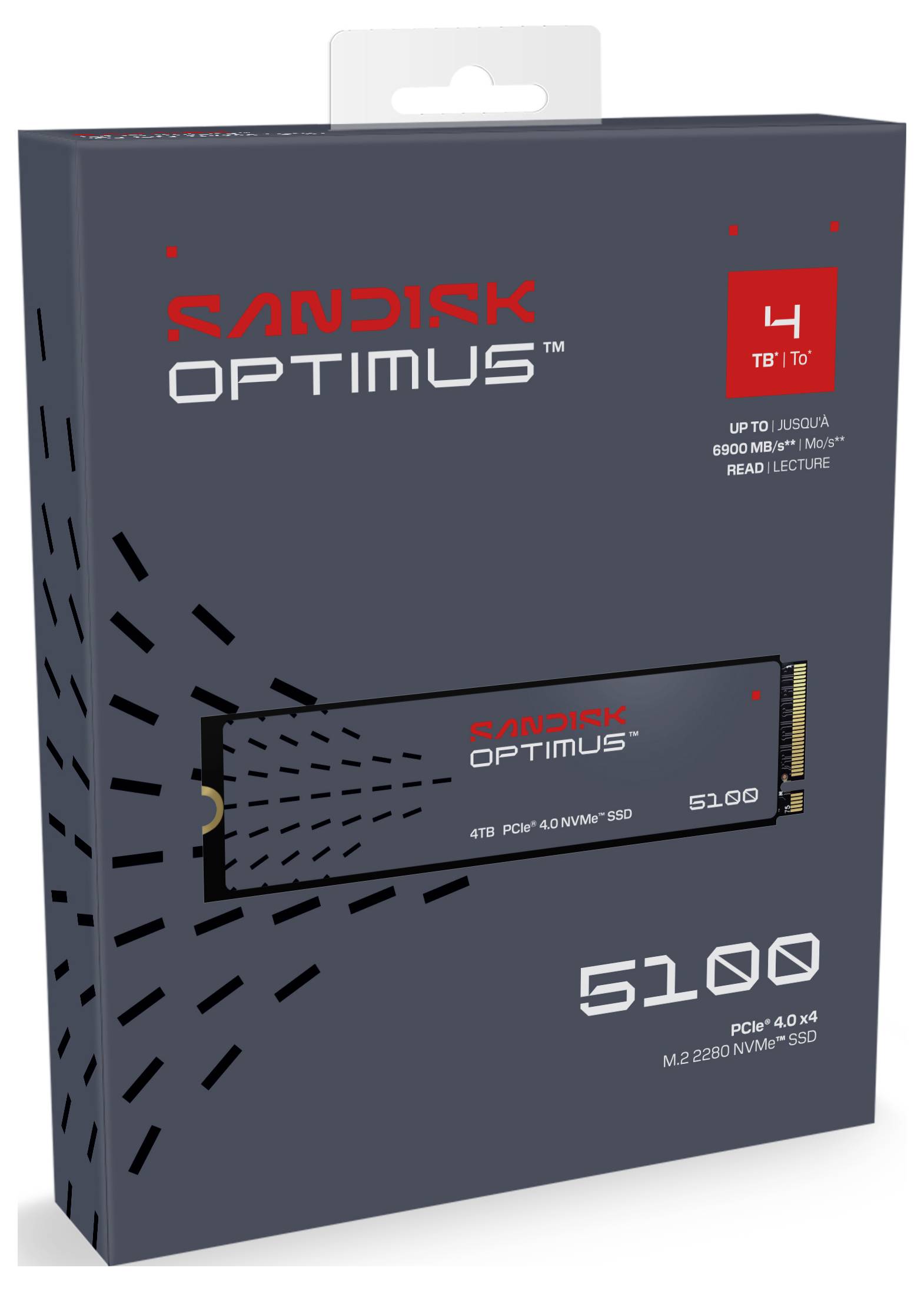 Dysk wewnętrzny SSD NVMe/PCIe M.2 4 TB SanDisk Optimus 5100 PCIe NVMe 4.0 x4 Produkt nowy-5