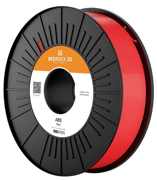 Філамент для 3D-принтерів ABS BEDROCK 3D ABS-0109b075, Діаметр філаменту: 2,85 мм, 750 г, червоний