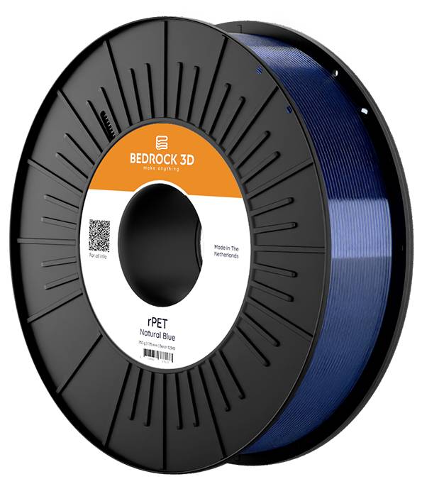 Філамент для 3D-принтерів rPET BEDROCK 3D rPET-0601b075, Діаметр філаменту: 2,85 мм, 750 г, синій