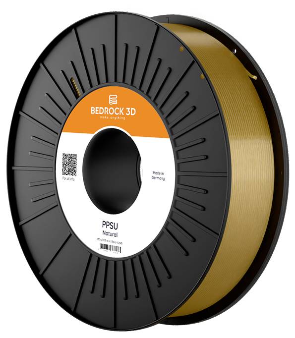 Філамент для 3D-принтерів PPSU BEDROCK 3D PPSU-4430a075, Діаметр філаменту: 1,75 мм, 750 г, натуральний