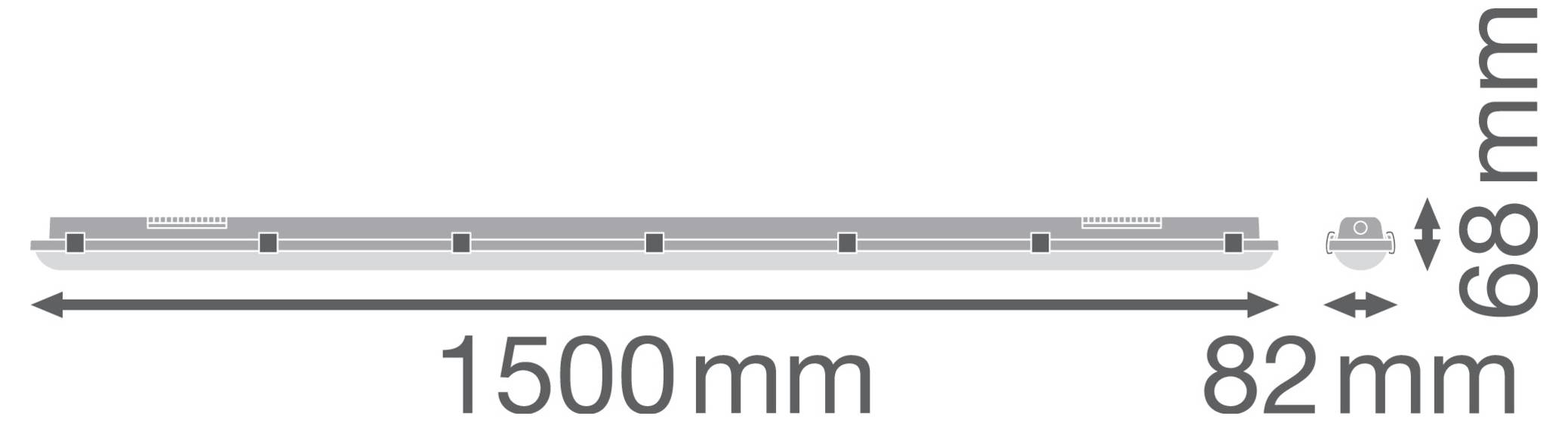 Лампа з вологозахистом OSRAM HOMELIGHTING DP 5TH 1500 46W 840 IP65 GY 4058075541948, 46 W
