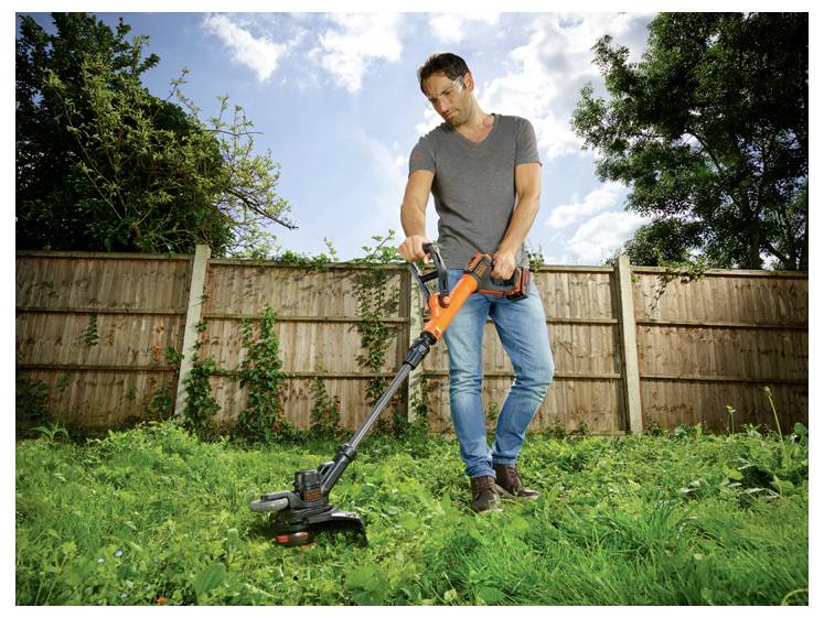 Акумуляторний тример для трави Black & Decker neu cordless, включаючи акумулятор, зарядний пристрій, регульована по висоті ручка, 