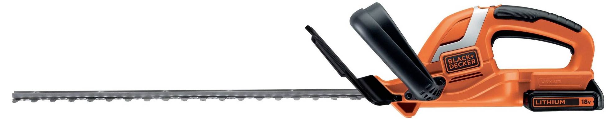 Акумуляторний тример для живоплоту Black & Decker з акумулятором, зарядним пристроєм 18V Li-Ion 450 мм