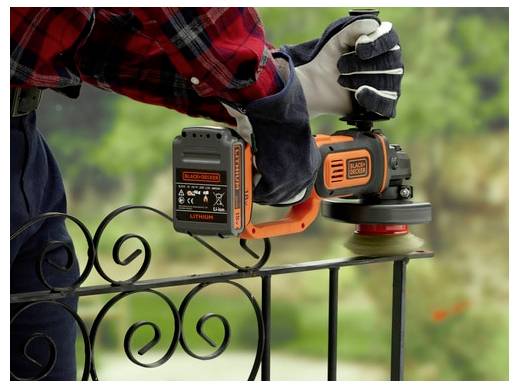 Акумуляторна кутова шліфувальна машина Black & Decker BCG720N-XJ