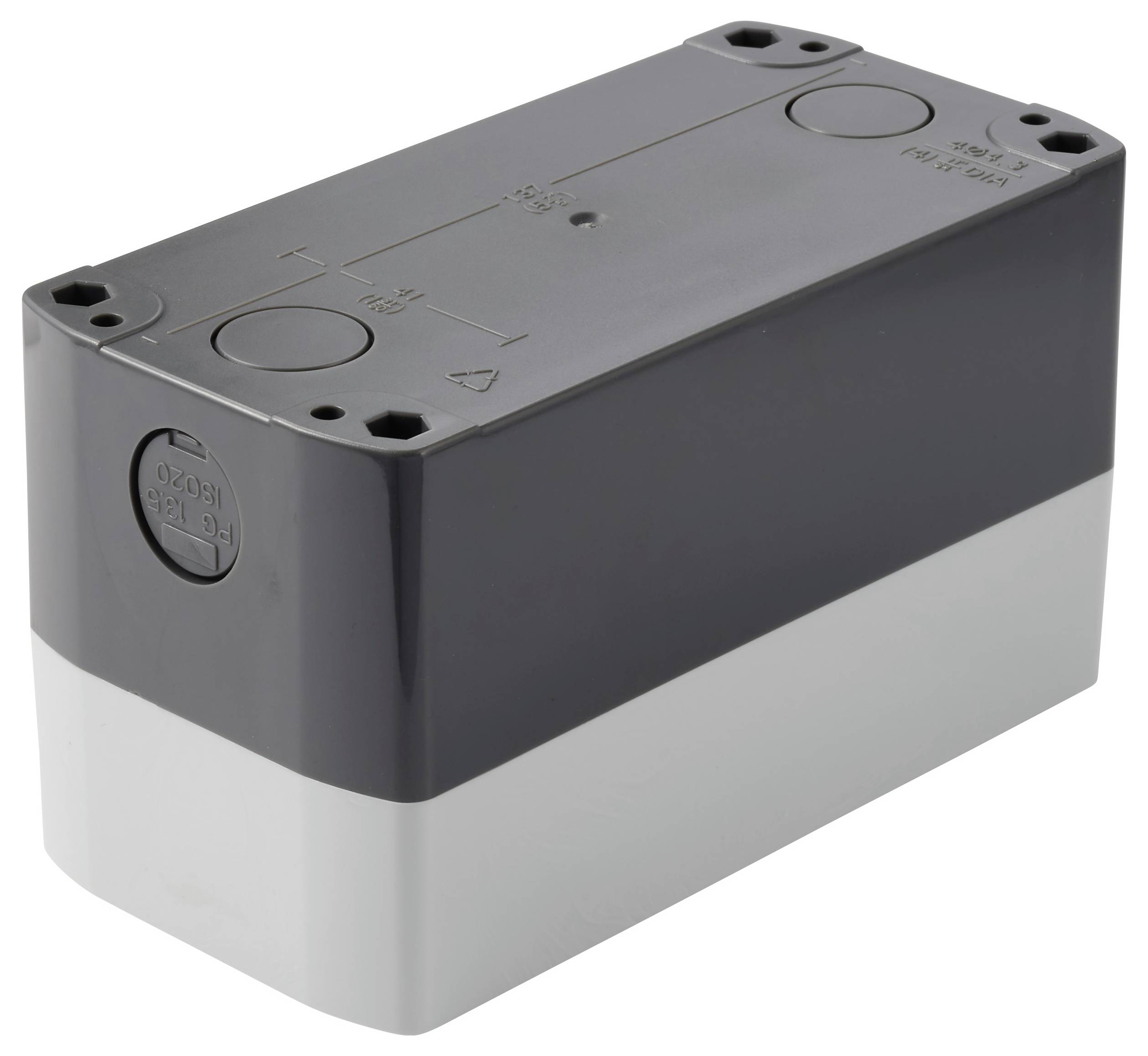 TRU COMPONENTS TC-BXB-2/22/W TC-14807668 (Д x Ш x В) 150 x 75 x 85 мм, белый, 1 шт.