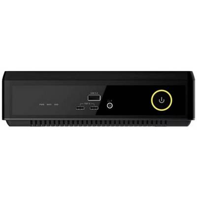 Czarny prostokątny urządzenie elektroniczne z portem USB, przyciskiem zasilania i wskaźnikami LED oznaczonymi „PWR", „HDD", „SSD" na przednim panelu.
