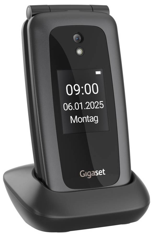 Мобільний телефон з кришкою для пенсіонерів Gigaset GL795 чорний