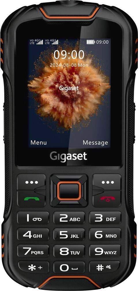 Смартфон Gigaset GLX 8 PLUS LTE для зовнішнього використання Чорний, Помаранчевий