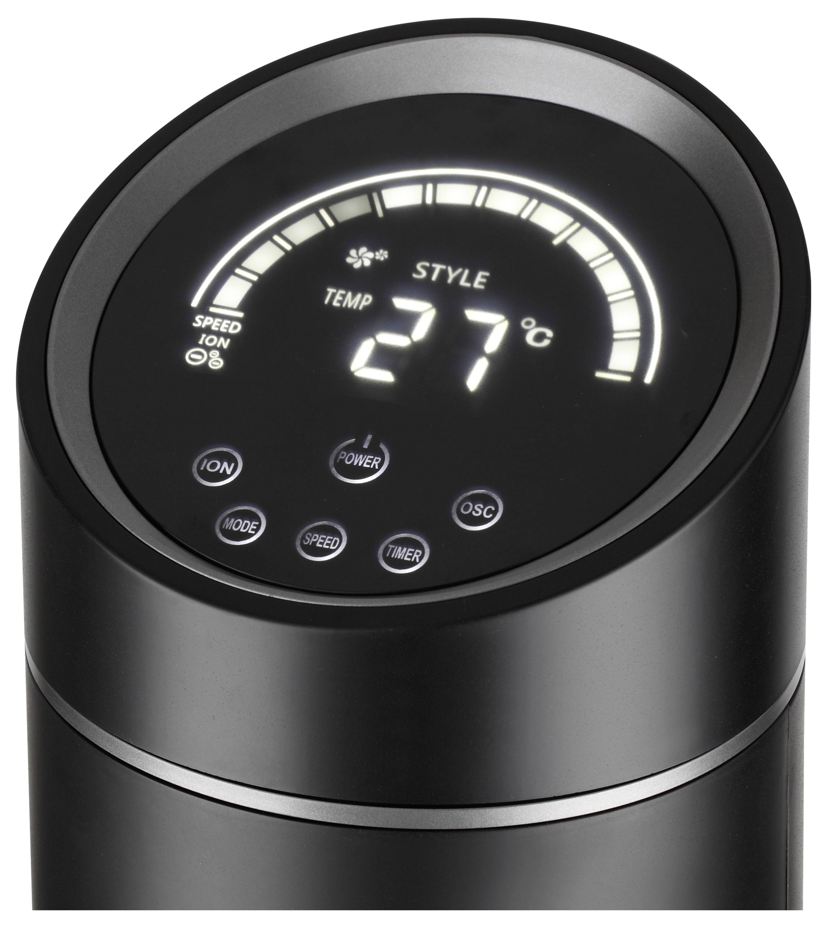 Вентилятор Be Cool 85W Tower Fan со светодиодной подсветкой, функцией качания и таймером.