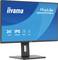 Monitor Iiyama ProLite XB2497HSN prezentowany z funkcjami: ekran 24", IPS, rozdzielczość 1920x1080, pobór mocy 65W, łączność USB-C, regulowana podstawka 15cm.