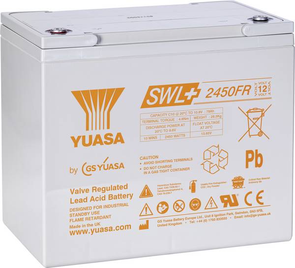 Yuasa SWL+2450FR Akumulator ołowiowy AGM 80 Ah 12 V 1 szt.