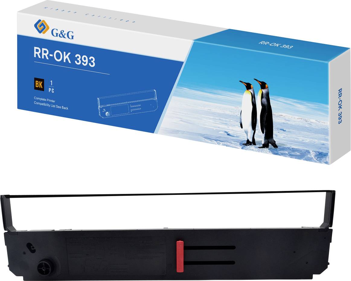 Стрічка для принтера G&G RR-OK-393-BK-W-30M, сумісна з OKI, чорна, 1 шт.