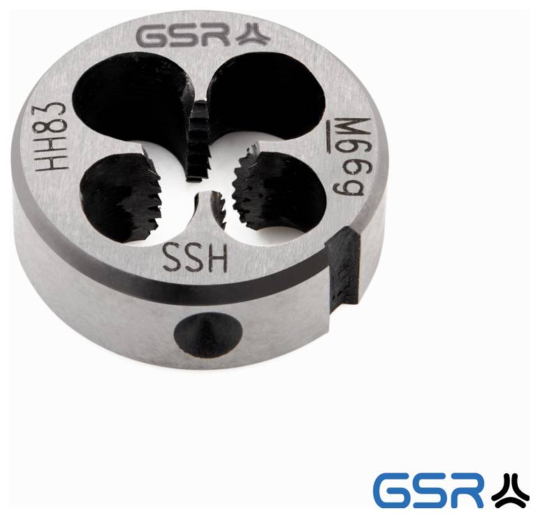 Oprawiarka gwintownicza 'GSR' do gwintu M6, oznaczona 'HH83' i 'SSH', z logo.