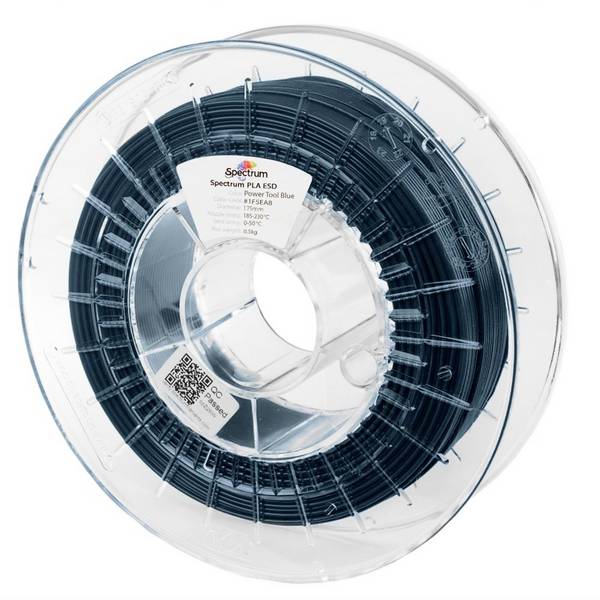 Spectrum Filaments 81646 5907138403855 Filament do drukarek 3D ESD PLA Bezpieczeństwo ESD, Żarnik o dużej prędkości 1.75 mm 500 g NARZĘDZIA ELEKTRYCZNE – NIEBIESKIE, niebieski  1 szt.