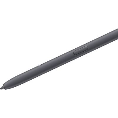 Czarny stylus z bocznym przyciskiem, pokazany pod kątem.