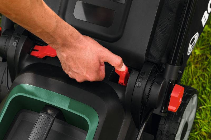 Bosch Home and Garden ROTAK18V2-43 akumulatorowy Akumulatorowa kosiarka do trawy z regulacją wysokości koszenia Maksymal-6