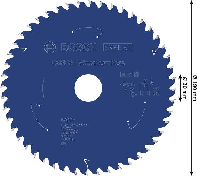 Tarcza tnąca Bosch Accessories 2608902157 190 x 30.0 x 1 mm 1 szt.-1